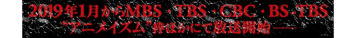 2019年1月からMBS・TBS・CBC・BS-TBS“アニメイズム”枠ほかにて放送開始―